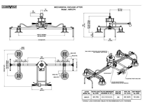 AMVL250-4 Mechanical Vacuum Lifter - Image 3